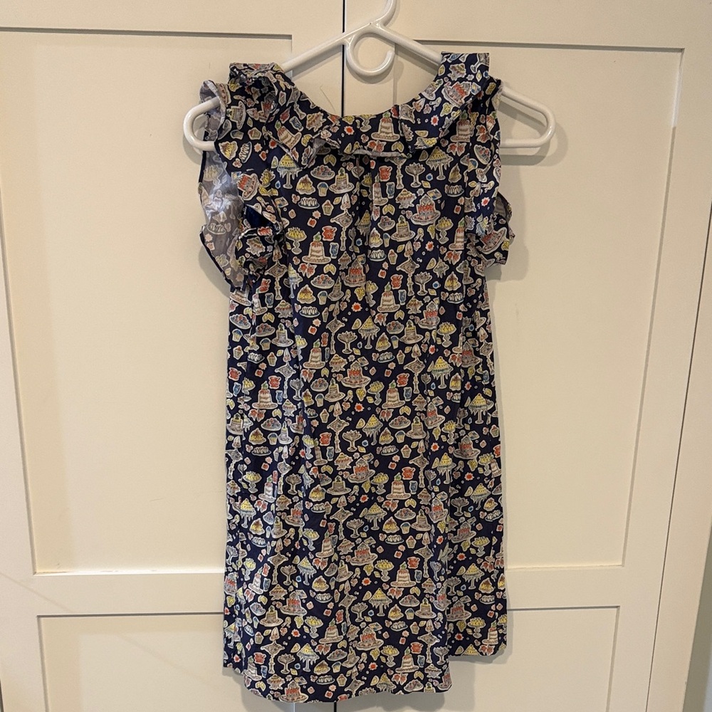 Crewcuts for Liberty Navy Sweets Ruffle Ruffle Dress